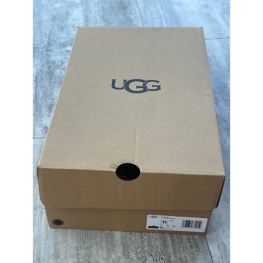 UGG Tasman Caspian Leopard Print Calf Hair Slippers Brown 1158350 Womens 11 - Picture 6 of 8